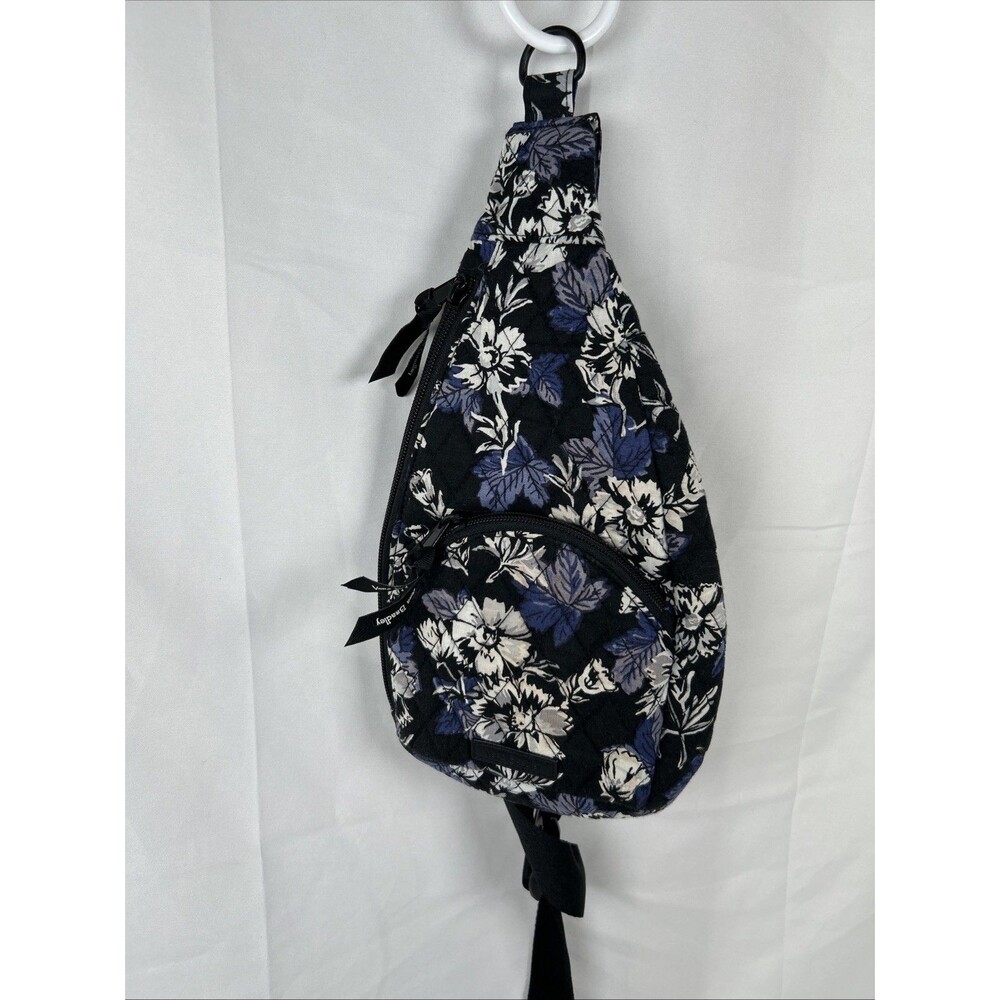 Vera Bradley Essential Compact Sling Backpack Frosted Floral Blue Crossbody